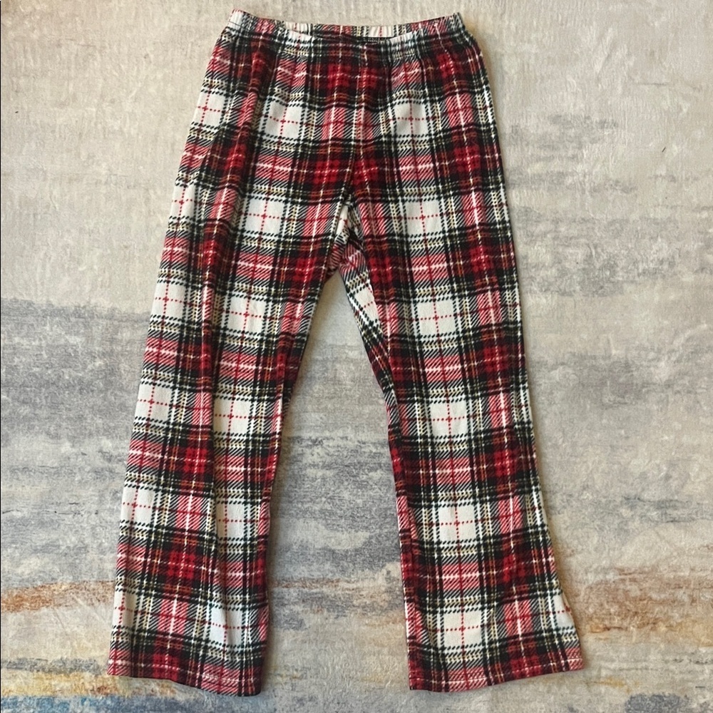 (316)The Children's Place Plaid Pajama Bottoms in Red and White